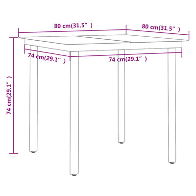 3 Piece Outdoor Dining Set Black