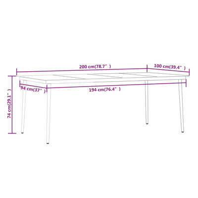 7 Piece Garden Dining Set with Cushions Grey