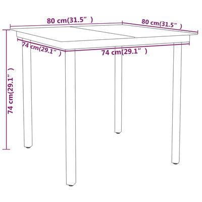 5 Piece Garden Dining Set Grey