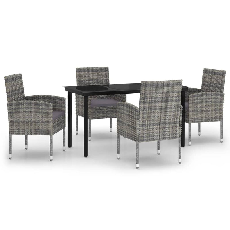 5 Piece Garden Dining Set Anthracite