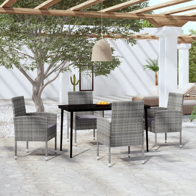 5 Piece Garden Dining Set Anthracite