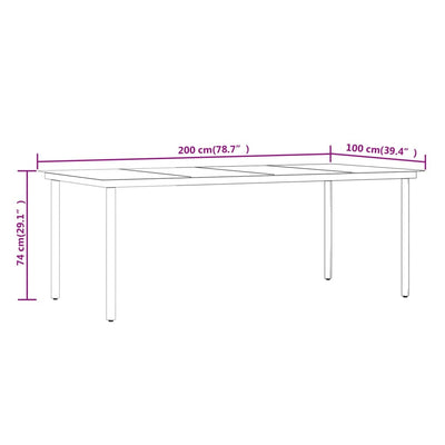 9 Piece Garden Dining Set with Cushions Poly Rattan and Glass