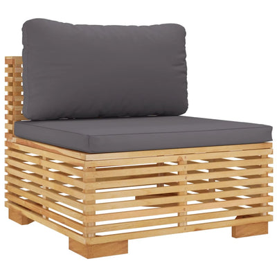 6 Piece Garden Lounge Set with Cushions Solid Wood Teak