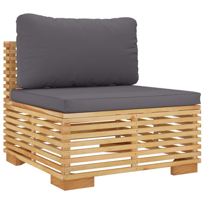 9 Piece Garden Lounge Set with Cushions Solid Teak Wood