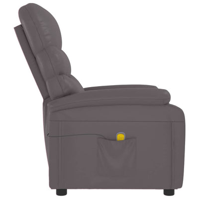 Massage Chair Grey Faux Leather