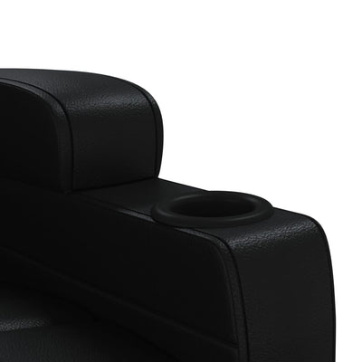 Massage Chair Black Faux Leather