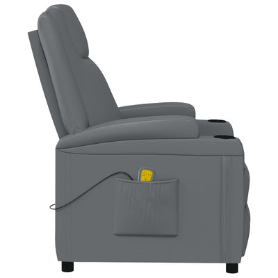 Massage Chair Anthracite Faux Leather