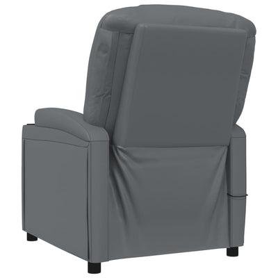 Massage Chair Anthracite Faux Leather