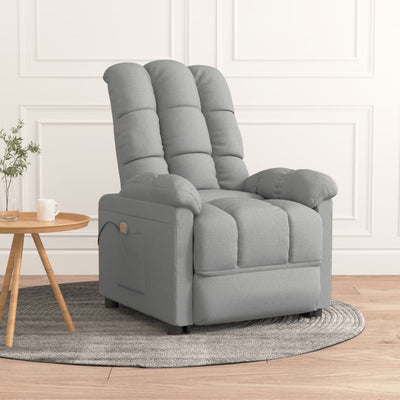 Massage Chair Light Grey Fabric