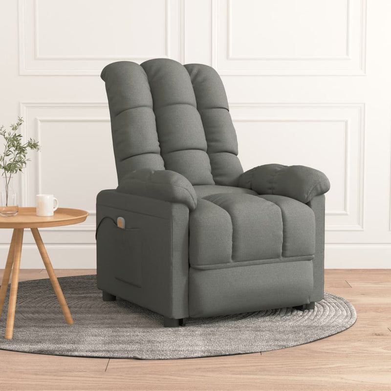 Massage Chair Dark Grey Fabric