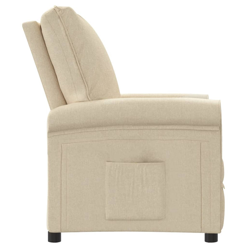 Recliner Chair Cream Fabric