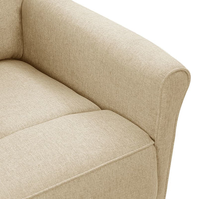 Recliner Chair Cream Fabric