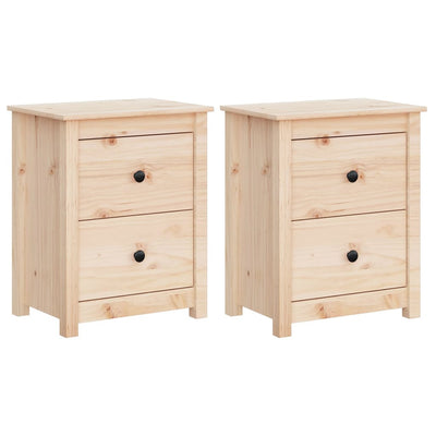 Bedside Cabinets 2 pcs 50x35x61.5 cm Solid Wood Pine