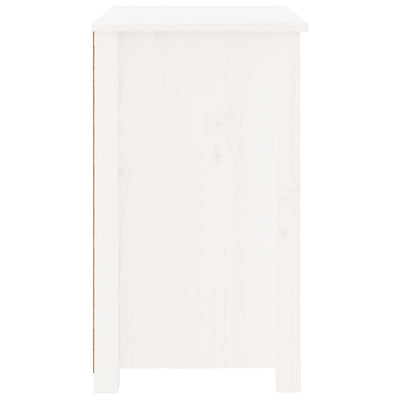 Bedside Cabinet White 50x35x61.5 cm Solid Wood Pine