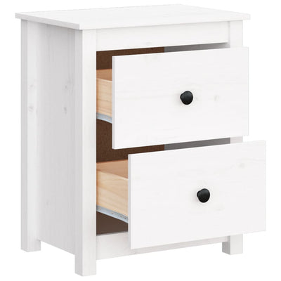 Bedside Cabinets 2 pcs White 50x35x61.5 cm Solid Wood Pine