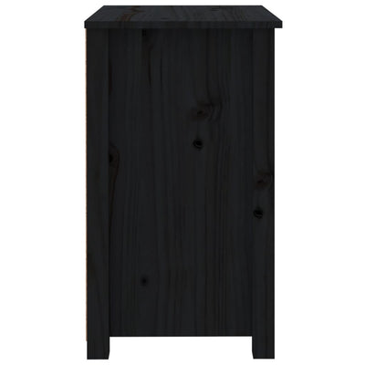 Bedside Cabinets 2 pcs Black 50x35x61.5 cm Solid Wood Pine