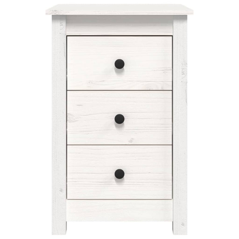 Bedside Cabinets 2 pcs White 40x35x61.5 cm Solid Wood Pine