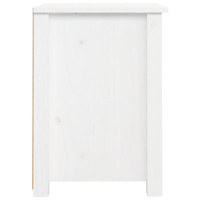 Bedside Cabinet White 40x35x49 cm Solid Wood Pine