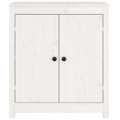 Sideboard White 70x35x80 cm Solid Wood Pine