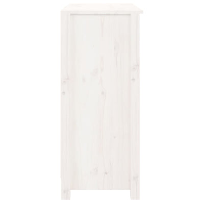 Sideboard White 70x35x80 cm Solid Wood Pine