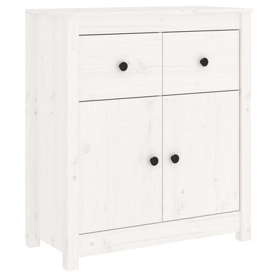 Sideboard White 70x35x80 cm Solid Wood Pine