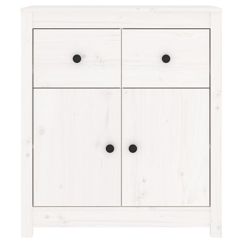 Sideboard White 70x35x80 cm Solid Wood Pine