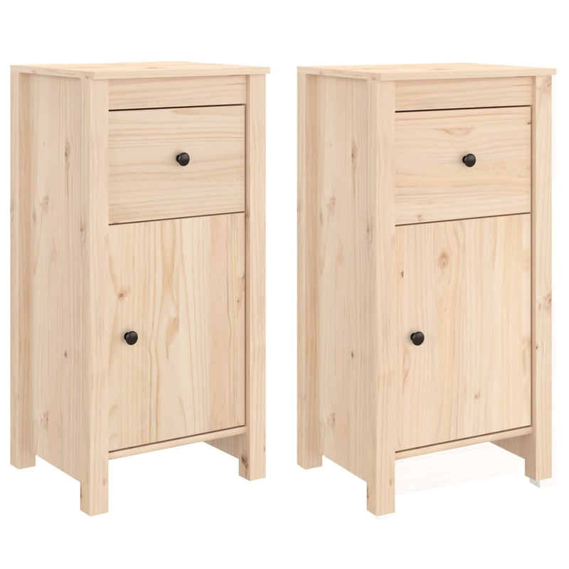 Sideboards 2 pcs 40x35x80 cm Solid Wood Pine