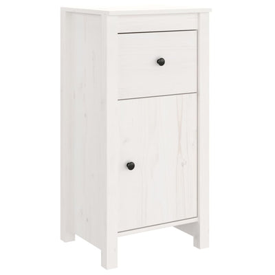 Sideboard White 40x35x80 cm Solid Wood Pine