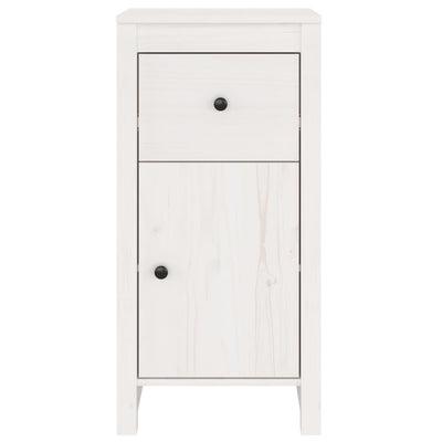 Sideboard White 40x35x80 cm Solid Wood Pine