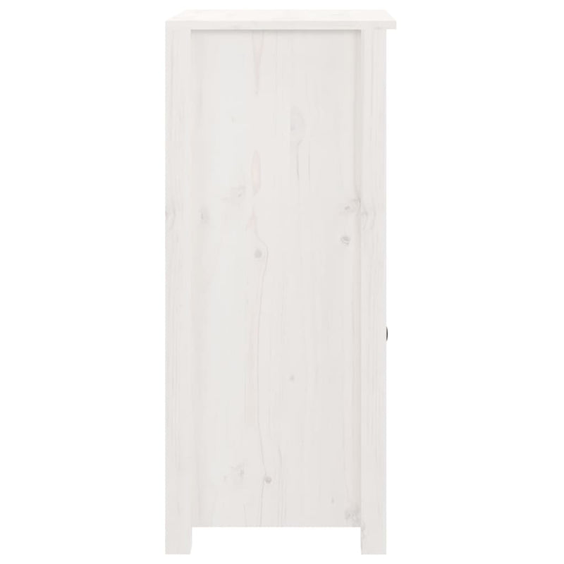 Sideboard White 40x35x80 cm Solid Wood Pine