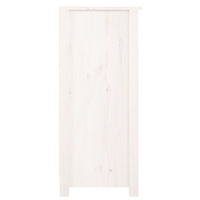 Sideboard White 70x35x80 cm Solid Wood Pine