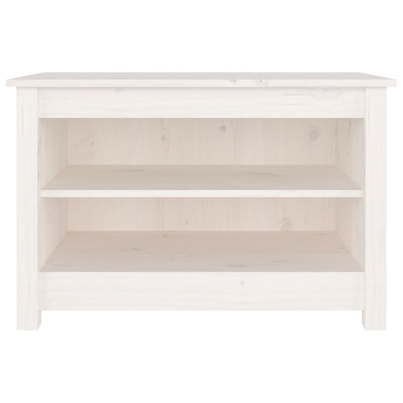 Shoe Bench White 70x38x45.5 cm Solid Wood Pine