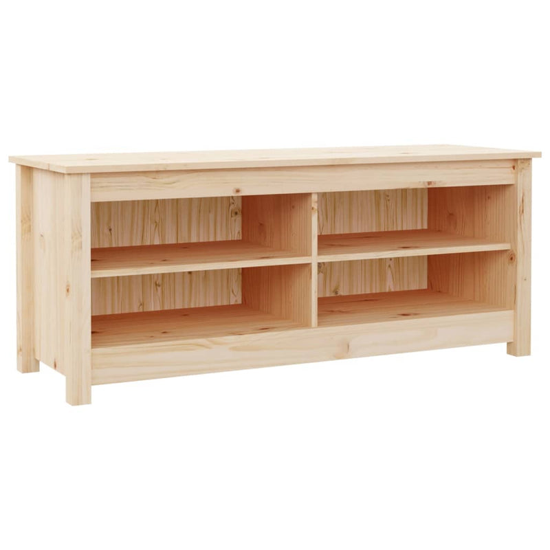 Shoe Bench 110x38x45.5 cm Solid Wood Pine