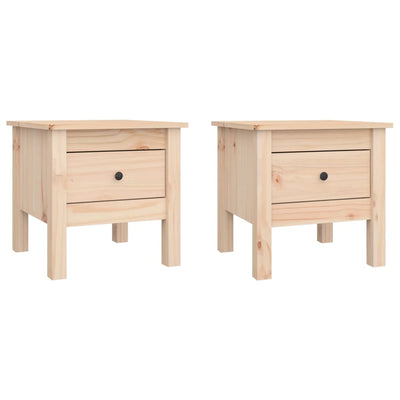 Side Tables 2 pcs 40x40x39 cm Solid Wood Pine