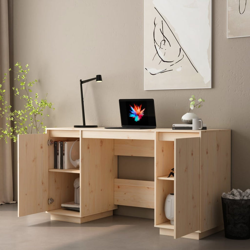 Desk 140x50x75 cm Solid Wood Pine