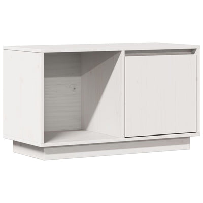 TV Cabinet White 74x35x44 cm Solid Wood Pine