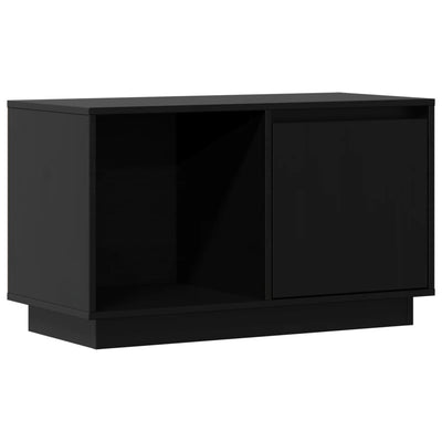 TV Cabinet Black 74x35x44 cm Solid Wood Pine