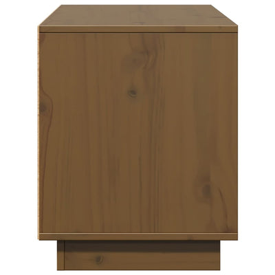 TV Cabinet Honey Brown 110.5x35x44 cm Solid Wood Pine