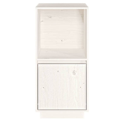 Sideboard White 38x35x80 cm Solid Wood Pine