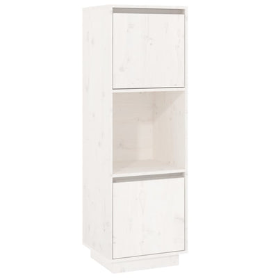 Highboard White 38x35x117 cm Solid Wood Pine