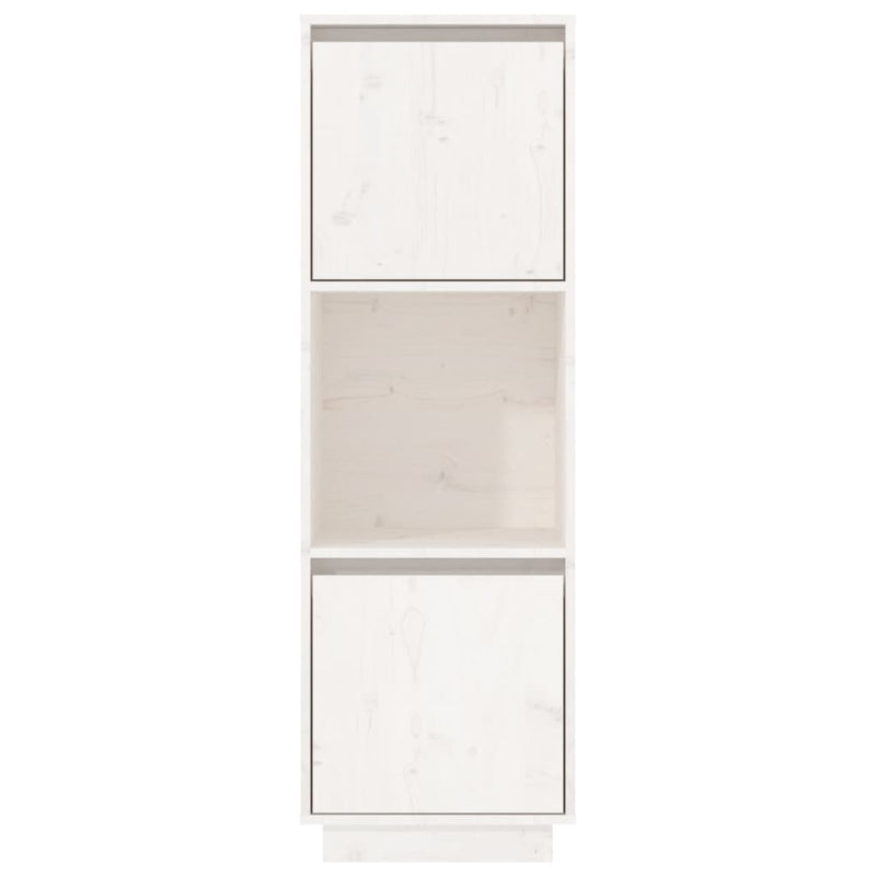 Highboard White 38x35x117 cm Solid Wood Pine