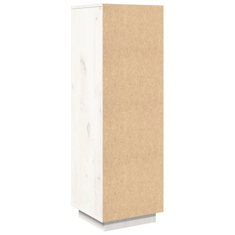 Highboard White 38x35x117 cm Solid Wood Pine