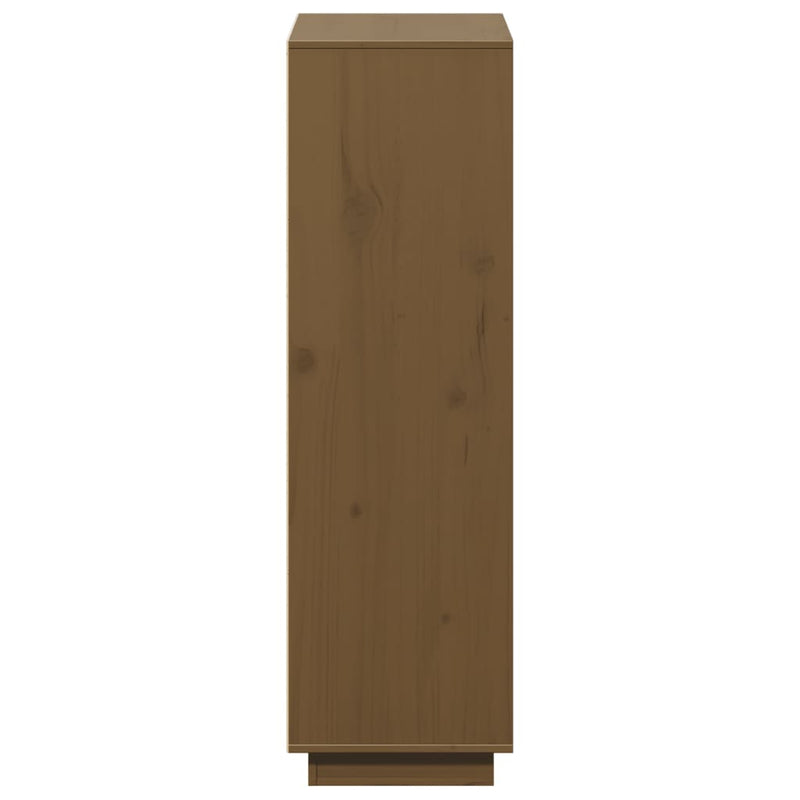 Highboard Honey Brown 110.5x35x117 cm Solid Wood Pine