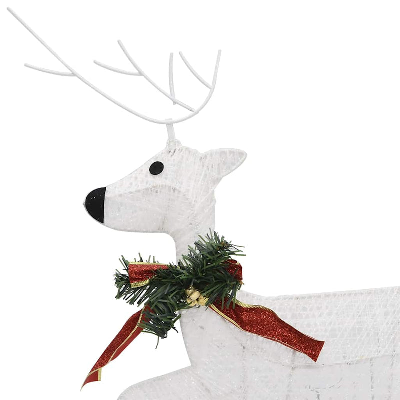 Christmas Reindeers 2 pcs White 40 LEDs