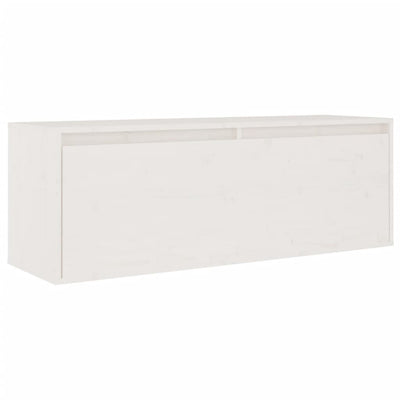 TV Cabinets 2 pcs White Solid Wood Pine