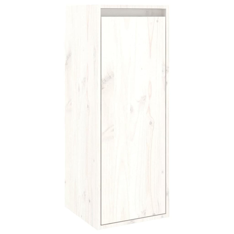 TV Cabinets 2 pcs White Solid Wood Pine