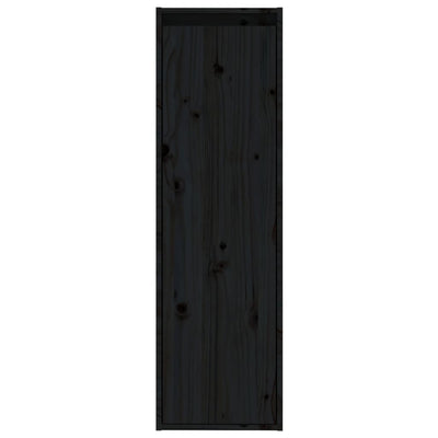 TV Cabinets 3 pcs Black Solid Wood Pine