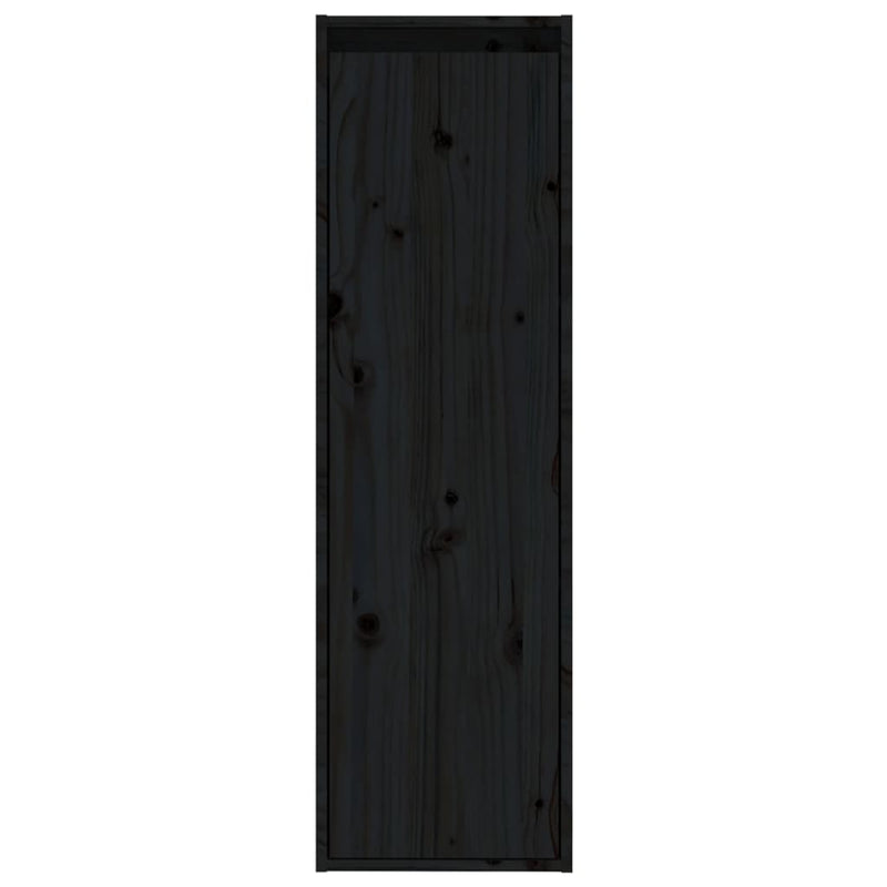 TV Cabinets 3 pcs Black Solid Wood Pine