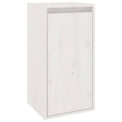 TV Cabinets 2 pcs White Solid Wood Pine