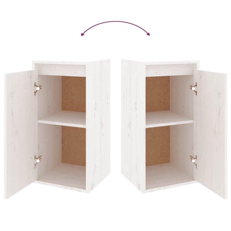 TV Cabinets 5 pcs White Solid Wood Pine